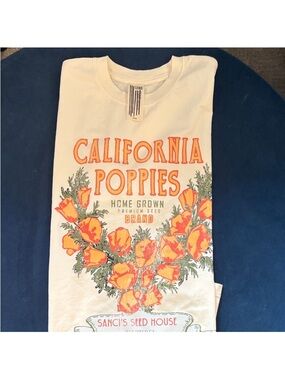 Free people California Poppies Graphic Tee - medium oversized.
